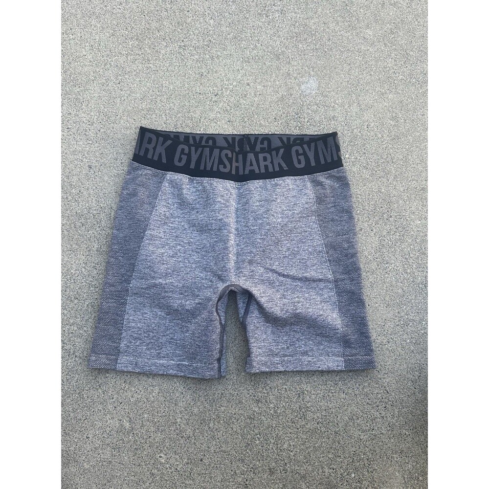 Gymshark Womens Flex Cycling Shorts Grey Marl High Rise Seamless Training Size M
